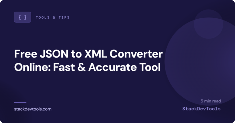 Free JSON to XML Converter Online : Fast & Accurate Tool