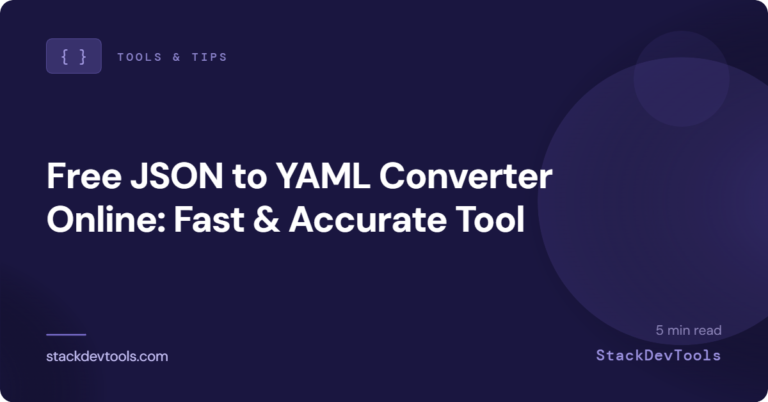 Free JSON to YAML Converter Online : Fast & Accurate Tool