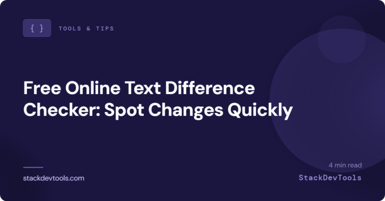 Free Online Text Difference Checker : Spot Changes Quickly