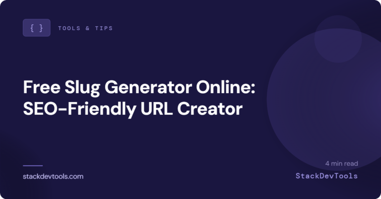 Free Slug Generator Online : SEO-Friendly URL Creator