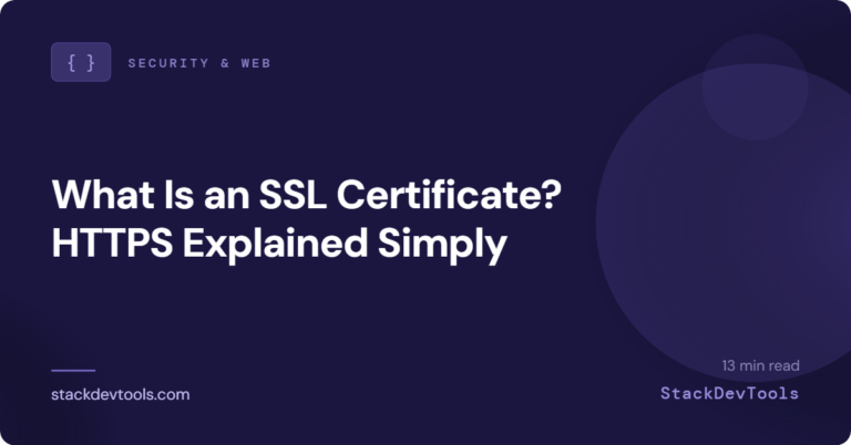 What Is an SSL Certificate? HTTPS Explained Simply